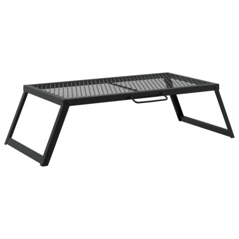 VidaXL Składany Grill Campingowy Czarny 58 x 31 x 2 cm Stal stopowa