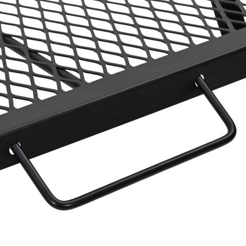 VidaXL Składany Grill Campingowy Czarny 58 x 31 x 2 cm Stal stopowa