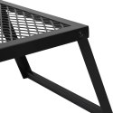 VidaXL Składany Grill Campingowy Czarny 58 x 31 x 2 cm Stal stopowa