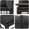 VidaXL Sofa ogrodowa 4-osobowa z lewym podłokietnikiem 4 pcs