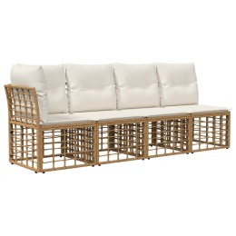 VidaXL Sofa ogrodowa 4-osobowa z lewym podłokietnikiem 4 pcs