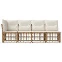 VidaXL Sofa ogrodowa 4-osobowa z lewym podłokietnikiem 4 pcs