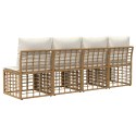VidaXL Sofa ogrodowa 4-osobowa z lewym podłokietnikiem 4 pcs