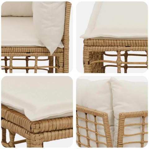 VidaXL Sofa ogrodowa 4-osobowa z lewym podłokietnikiem 4 pcs