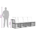 VidaXL Sofa ogrodowa 4-osobowa z lewym podłokietnikiem 4 pcs