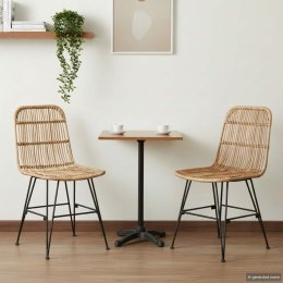 VidaXL Krzesło jadalniane 2 pcs naturalny 41 x 55 x 85 cm