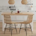 VidaXL Krzesło jadalniane 2 pcs naturalny 41 x 55 x 85 cm