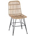 VidaXL Krzesło jadalniane 2 pcs naturalny 41 x 55 x 85 cm