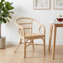 VidaXL Krzesło składane naturalny 58 x 60 x 81 cm rattan