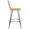 VidaXL Stołek barowy 2 pcs naturalny 44 x 55 x 109 cm Rattan i Stal