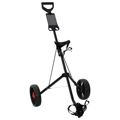 VidaXL Wózek golfowy Czarny 66 x 65 x 112 cm Żelazo