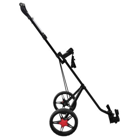 VidaXL Wózek golfowy Czarny 66 x 65 x 112 cm Żelazo