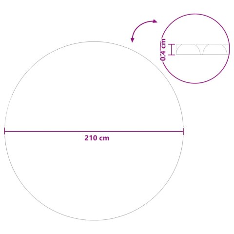 VidaXL Pokrywa Basenowa Ekstra Ciężka Czarny Ø 210 cm 0,4 mm PE