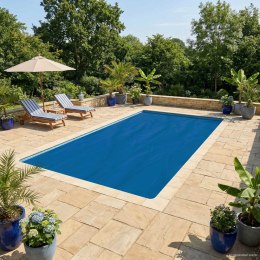 VidaXL Pokrywa na basen Wysokiej Jakości niebieski 800 x 400 cm PE