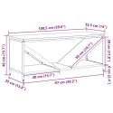 VidaXL Stojak na drewno opałowe z drewnianym blatem, 100,5x35,5x40 cm