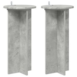 VidaXL Stojak na rośliny 2 pcs Betonowy szary 29,5 x 29,5 x 60 cm