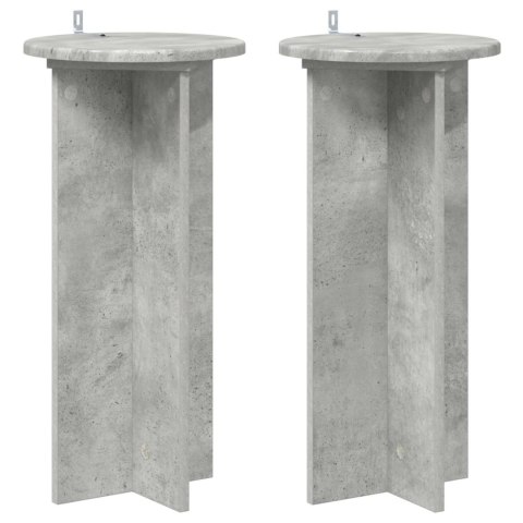 VidaXL Stojak na rośliny 2 pcs Betonowy szary 29,5 x 29,5 x 60 cm