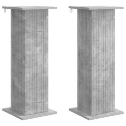 VidaXL Stojak na rośliny 2 pcs Betonowy szary 30,5 x 30 x 80,5 cm