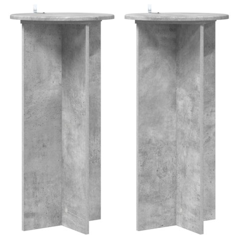 VidaXL Stojak na rośliny 2 pcs Betonowy szary 40 x 40 x 80 cm