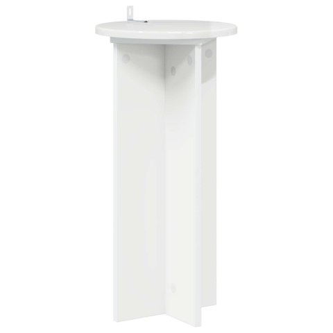 VidaXL Stojak na rośliny 2 pcs Biały wysoki połysk 29,5 x 29,5 x 60 cm