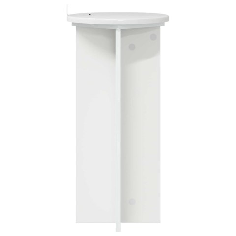 VidaXL Stojak na rośliny 2 pcs Biały wysoki połysk 29,5 x 29,5 x 60 cm