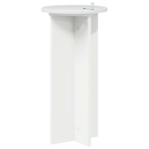 VidaXL Stojak na rośliny 2 pcs Biały wysoki połysk 29,5 x 29,5 x 60 cm