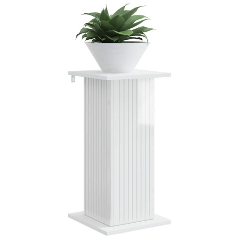 VidaXL Stojak na rośliny 2 pcs Biały wysoki połysk 30,5 x 30 x 60,5 cm