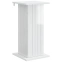 VidaXL Stojak na rośliny 2 pcs Biały wysoki połysk 30,5 x 30 x 60,5 cm