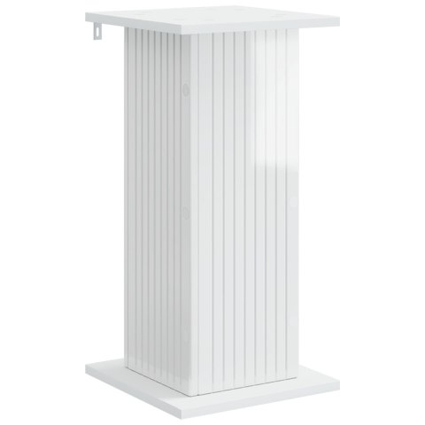 VidaXL Stojak na rośliny 2 pcs Biały wysoki połysk 30,5 x 30 x 60,5 cm