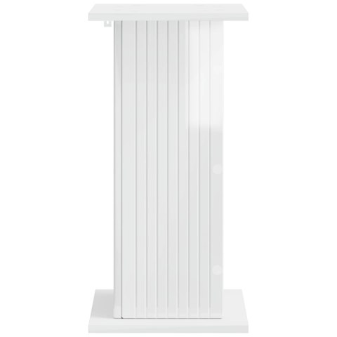 VidaXL Stojak na rośliny 2 pcs Biały wysoki połysk 30,5 x 30 x 60,5 cm