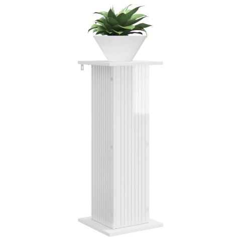 VidaXL Stojak na rośliny 2 pcs Biały wysoki połysk 30,5 x 30 x 80,5 cm