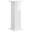 VidaXL Stojak na rośliny 2 pcs Biały wysoki połysk 30,5 x 30 x 80,5 cm