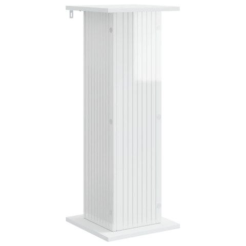 VidaXL Stojak na rośliny 2 pcs Biały wysoki połysk 30,5 x 30 x 80,5 cm