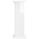 VidaXL Stojak na rośliny 2 pcs Biały wysoki połysk 30,5 x 30 x 80,5 cm