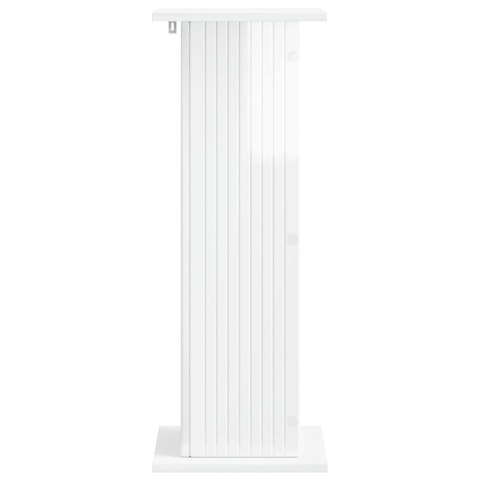 VidaXL Stojak na rośliny 2 pcs Biały wysoki połysk 30,5 x 30 x 80,5 cm