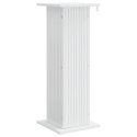 VidaXL Stojak na rośliny 2 pcs Biały wysoki połysk 30,5 x 30 x 80,5 cm