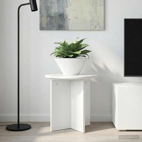 VidaXL Stojak na rośliny 2 pcs Biały wysoki połysk 40 x 40 x 40 cm