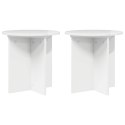 VidaXL Stojak na rośliny 2 pcs Biały wysoki połysk 40 x 40 x 40 cm