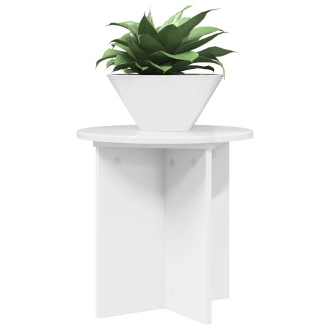 VidaXL Stojak na rośliny 2 pcs Biały wysoki połysk 40 x 40 x 40 cm