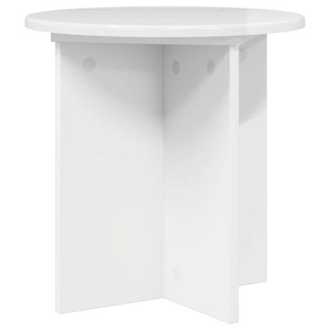 VidaXL Stojak na rośliny 2 pcs Biały wysoki połysk 40 x 40 x 40 cm