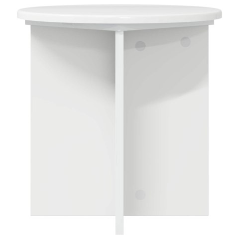 VidaXL Stojak na rośliny 2 pcs Biały wysoki połysk 40 x 40 x 40 cm