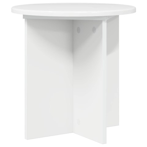 VidaXL Stojak na rośliny 2 pcs Biały wysoki połysk 40 x 40 x 40 cm