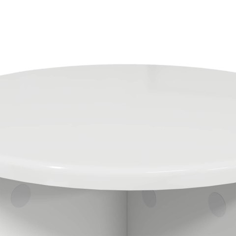 VidaXL Stojak na rośliny 2 pcs Biały wysoki połysk 40 x 40 x 40 cm