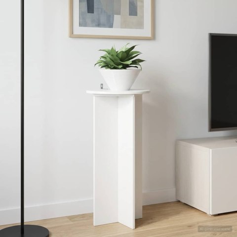 VidaXL Stojak na rośliny 2 pcs Biały wysoki połysk 40 x 40 x 80 cm