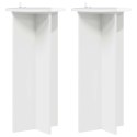 VidaXL Stojak na rośliny 2 pcs Biały wysoki połysk 40 x 40 x 80 cm