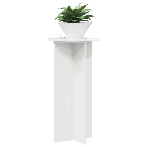 VidaXL Stojak na rośliny 2 pcs Biały wysoki połysk 40 x 40 x 80 cm