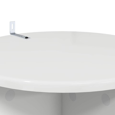 VidaXL Stojak na rośliny 2 pcs Biały wysoki połysk 40 x 40 x 80 cm