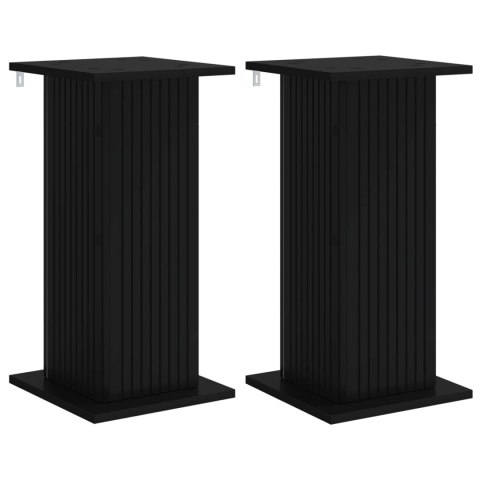 VidaXL Stojak na rośliny 2 pcs Czarny 30,5 x 30 x 60,5 cm