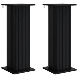 VidaXL Stojak na rośliny 2 pcs Czarny 30,5 x 30 x 80,5 cm