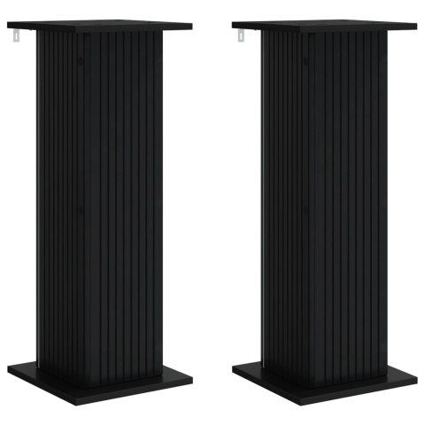 VidaXL Stojak na rośliny 2 pcs Czarny 30,5 x 30 x 80,5 cm